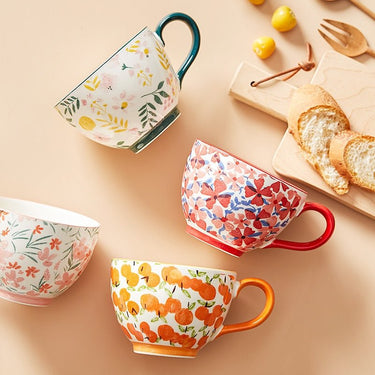 Ceramic Breakfast Cup Large Capacity Microwave Safe - Casatrail.com